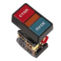 Кнопка управления Пуск-Стоп красная-зелёная неон 230В d30мм 1з+1р IP40 тип PPBB-30N