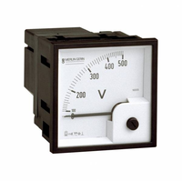 Вольтметр аналоговый панельный прямого включения для измерения напряжения переменного тока со шкалой до 500В 96х96 мм серия VLT